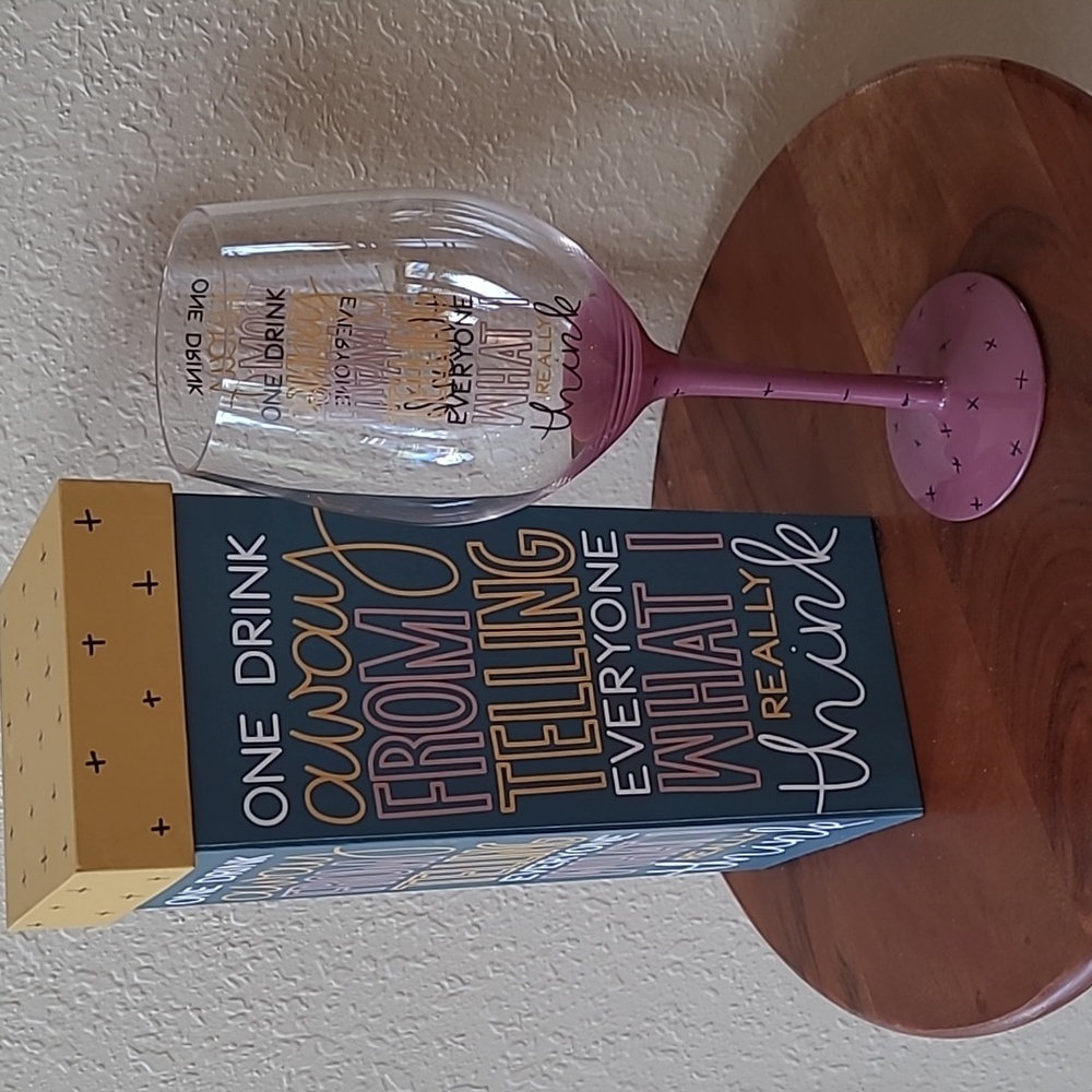 Cypress Home Wine glass gift NWT